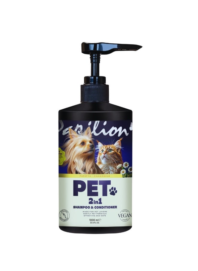 Pet 2 in 1 Shampoo & Conditioner, Chamomile, 1000ml
